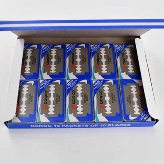 10pcs/box Double-sided Razor Blades Brand Stainless Steel Safety Razor Blades For Men Shave Blade,eyebrow shaping blade