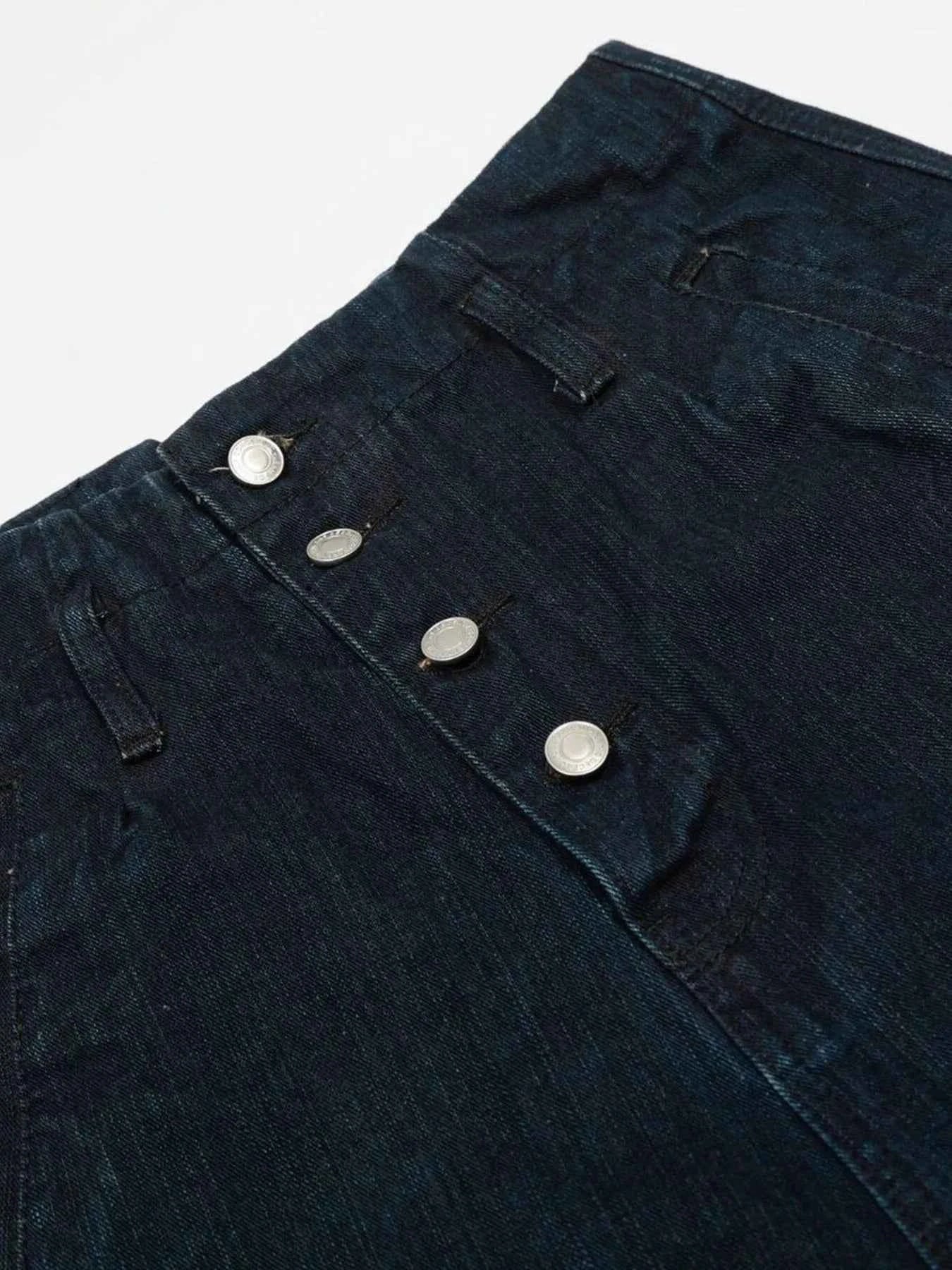 Button Fly Curved Jeans