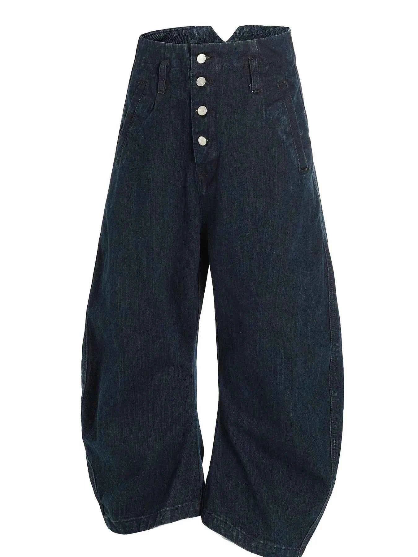 Button Fly Curved Jeans