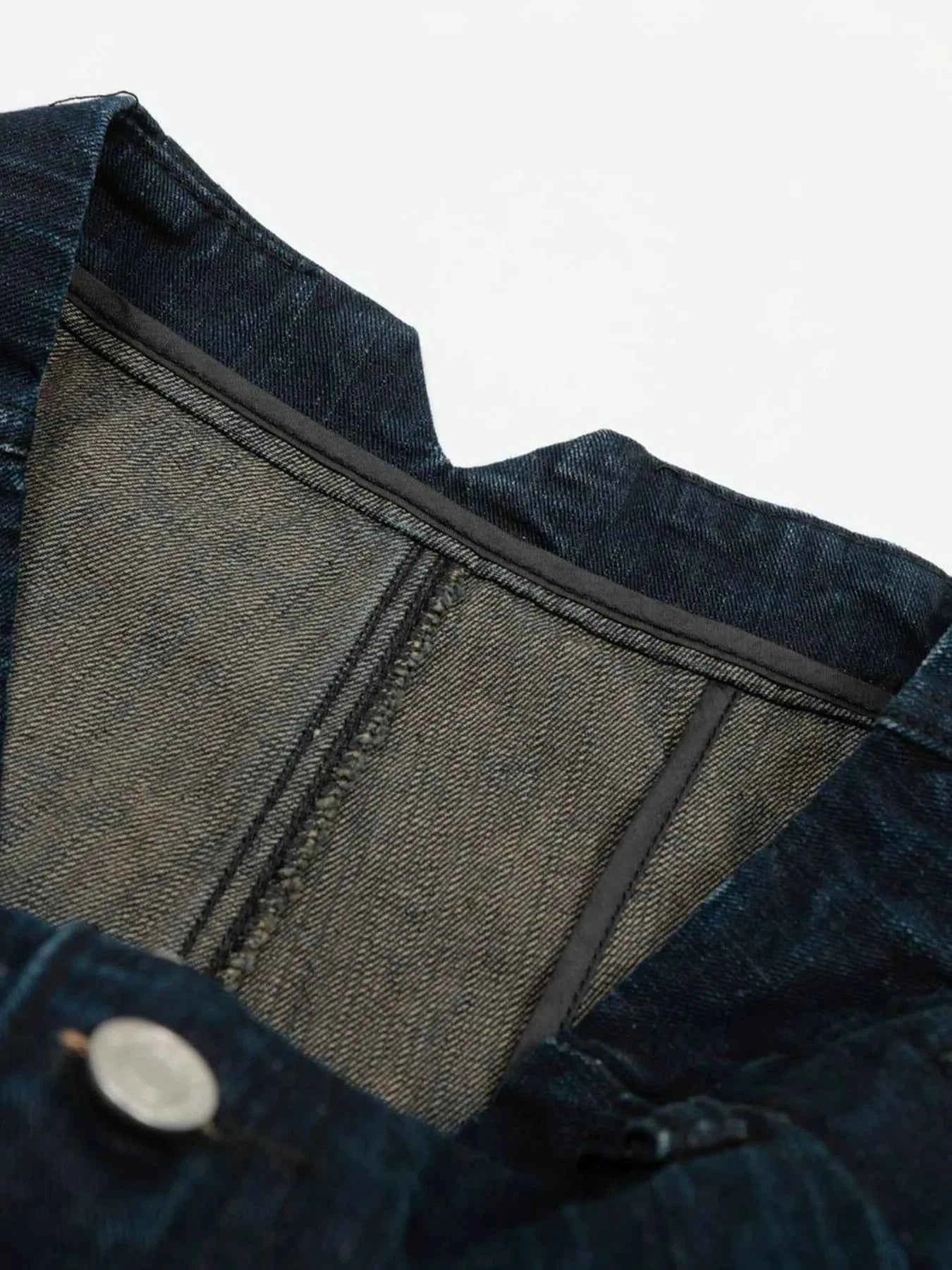 Button Fly Curved Jeans