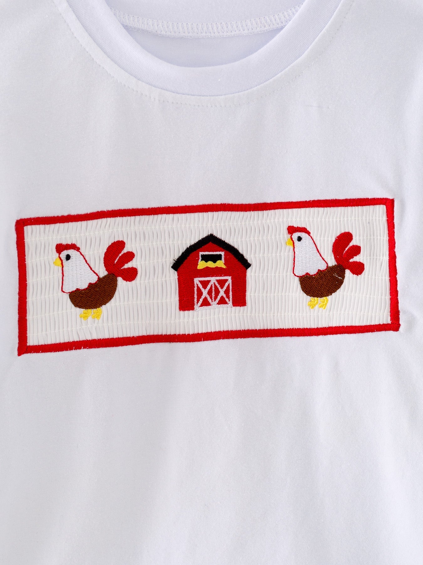 Chicken Blue Smocking Embroidered Boys Outfits