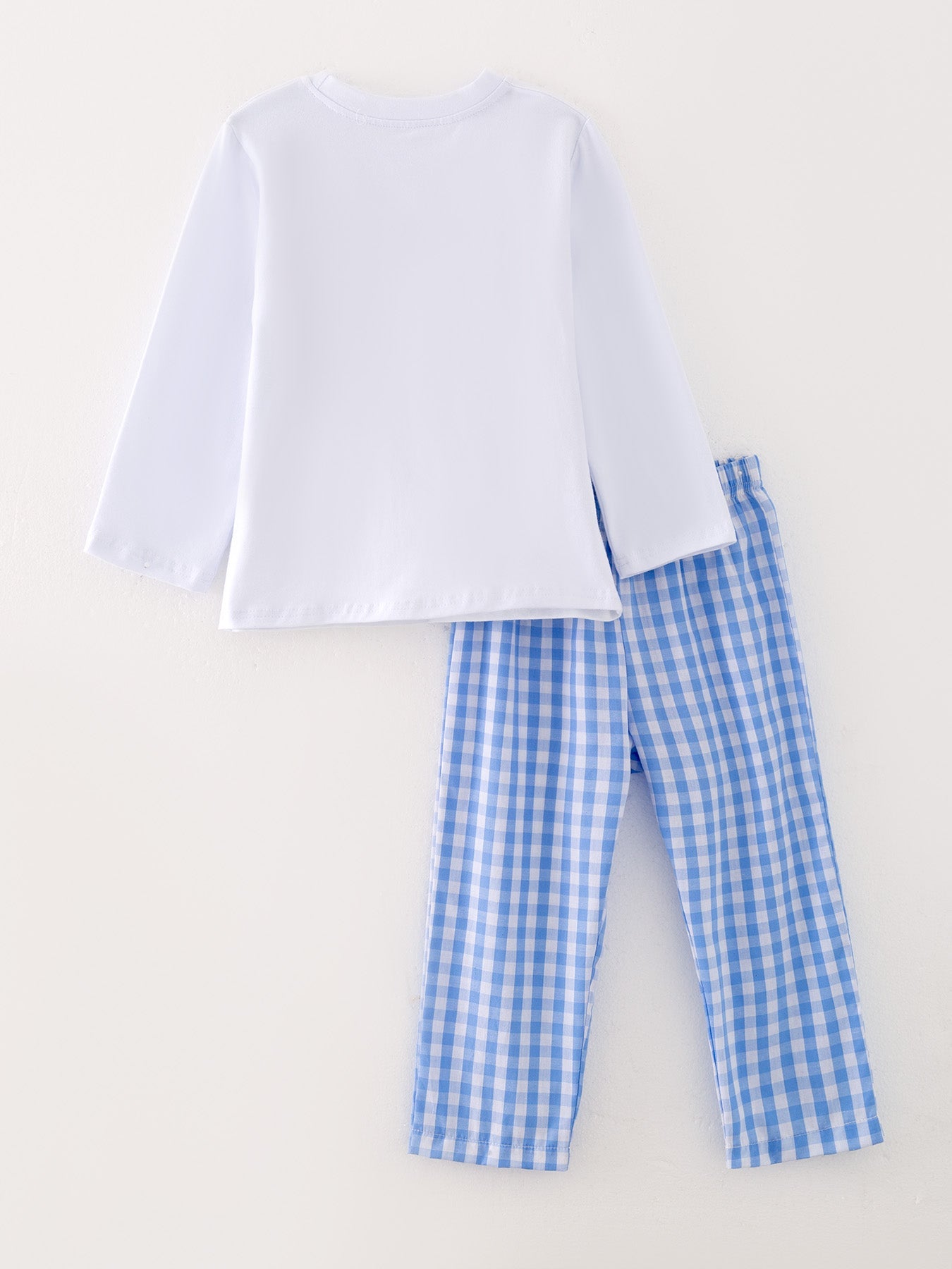 Chicken Blue Smocking Embroidered Boys Outfits