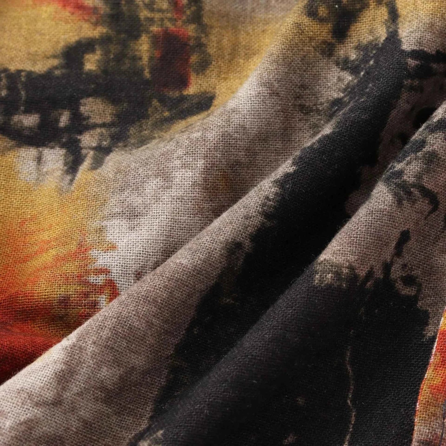 Abstract Short Sleeve Button-Up Shirt
