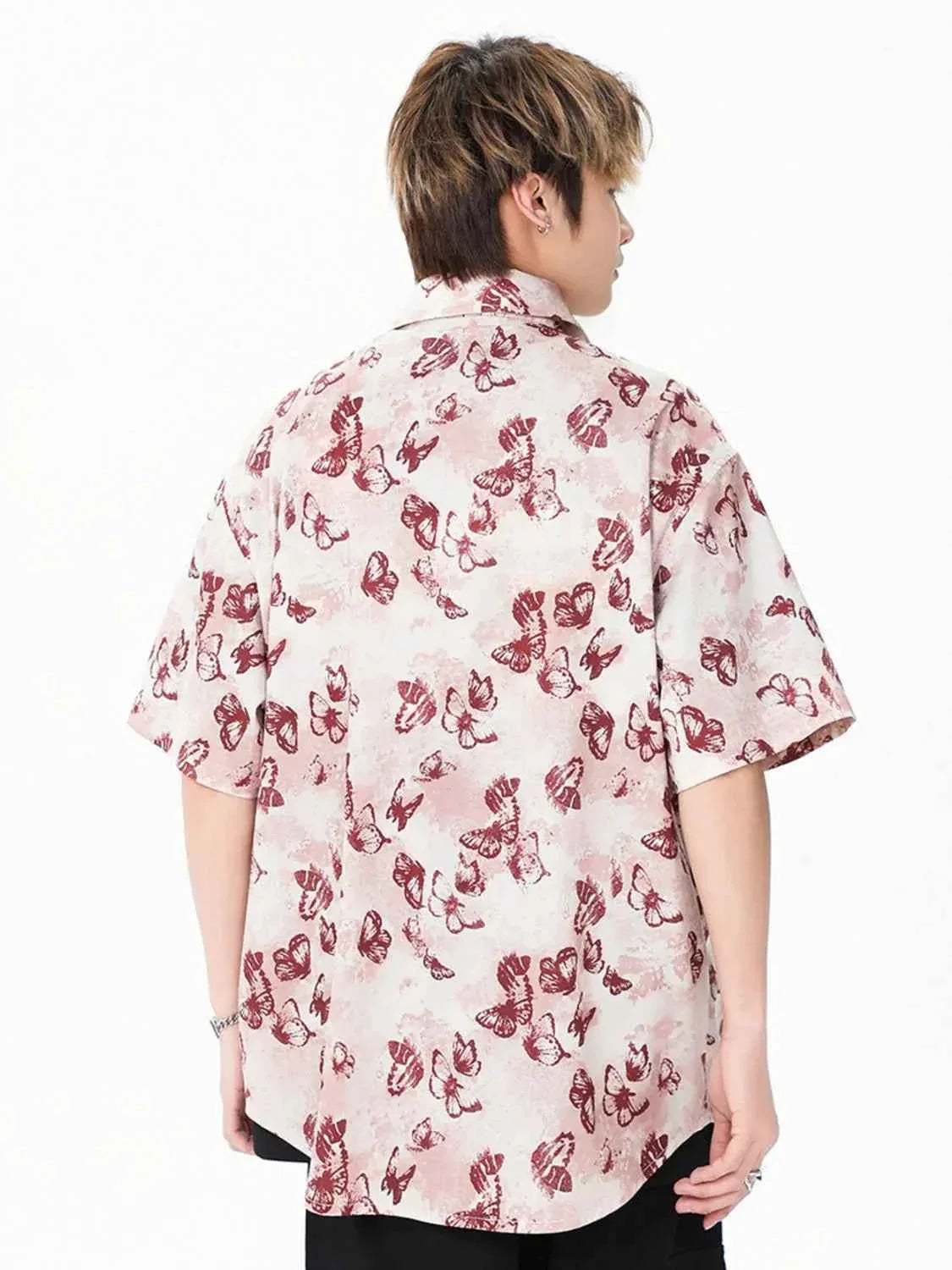 Abstract Butterfly Short Sleeve Shirt