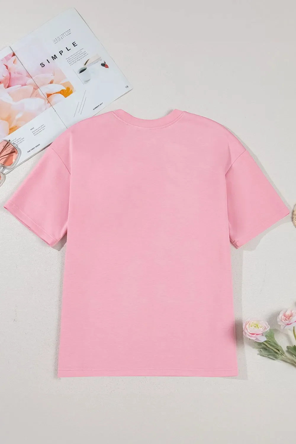 Bow Round Neck Short Sleeve T-Shirt