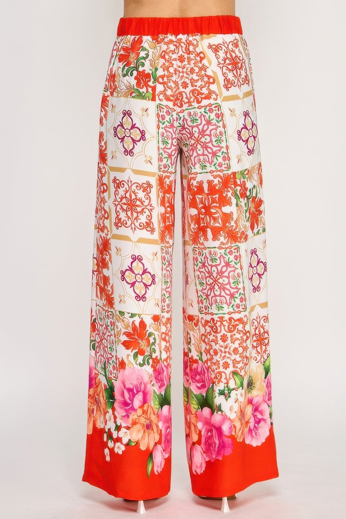 Printed Wide Leg Pants