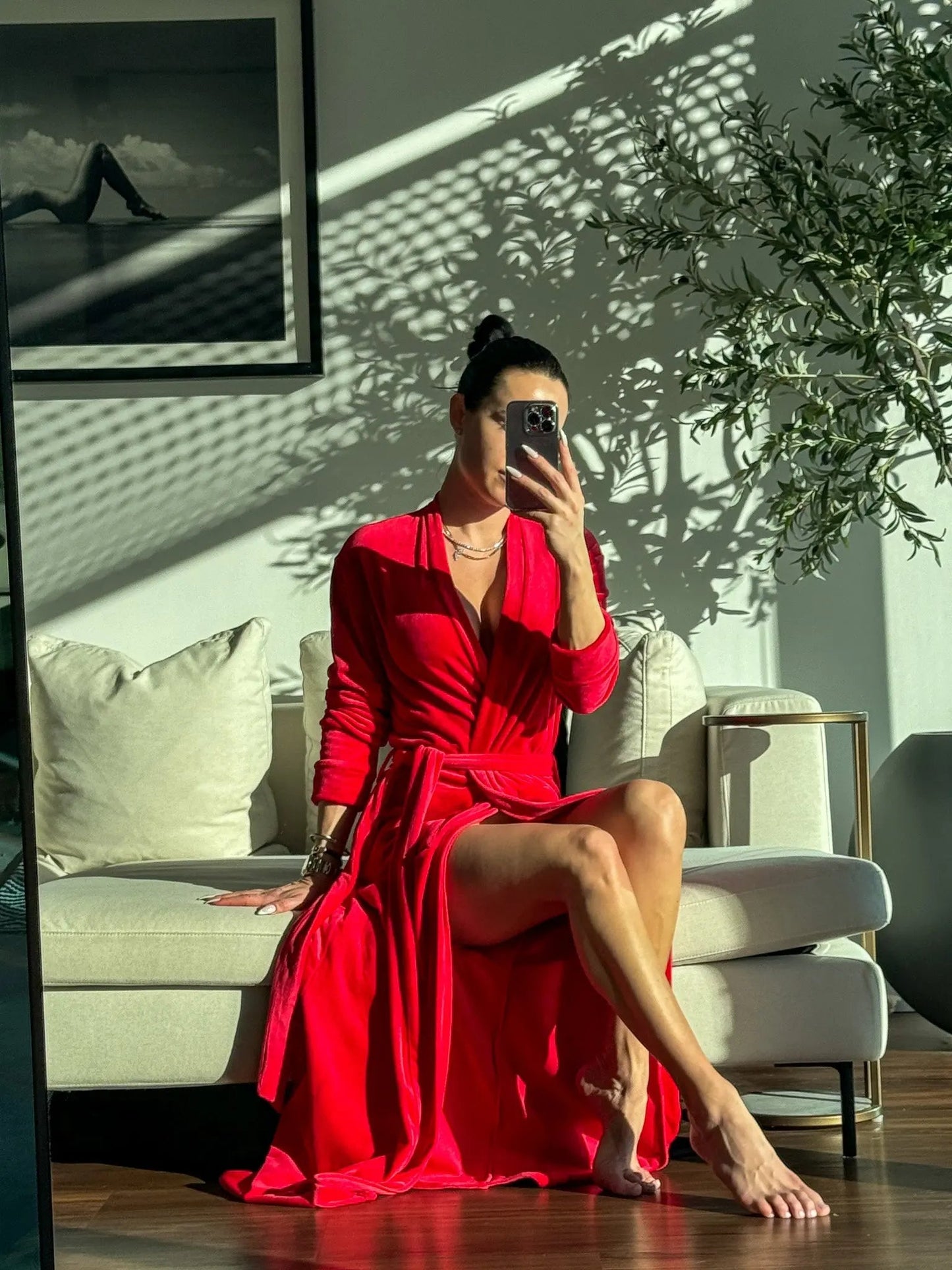 Lady in Red Robe