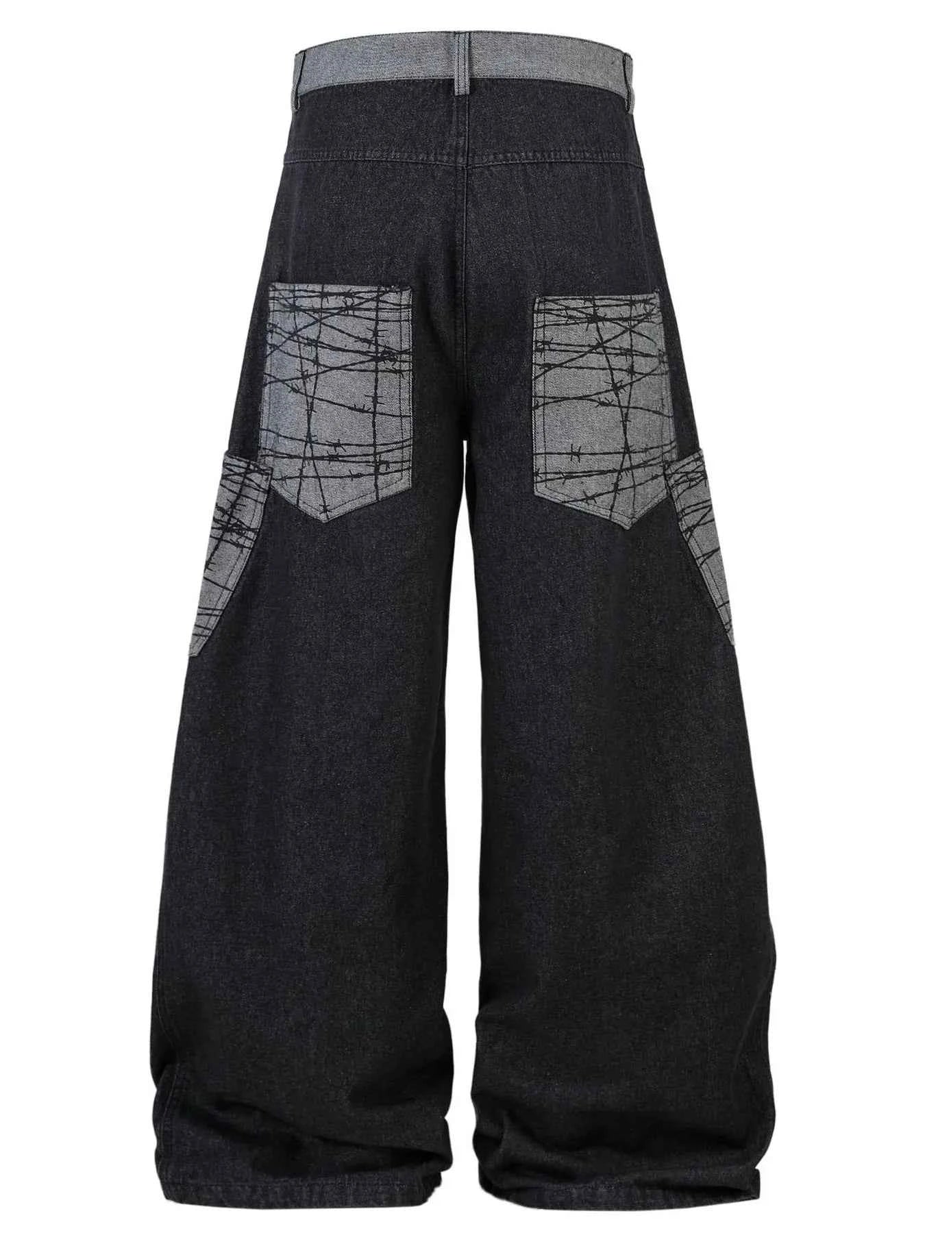 Barbed Panel Cargo Jeans