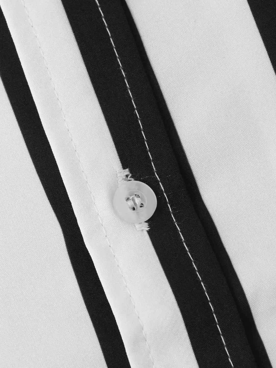 B&W Striped Button Down Shirt