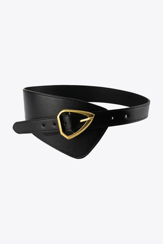 Asymmetrical PU Leather Belt