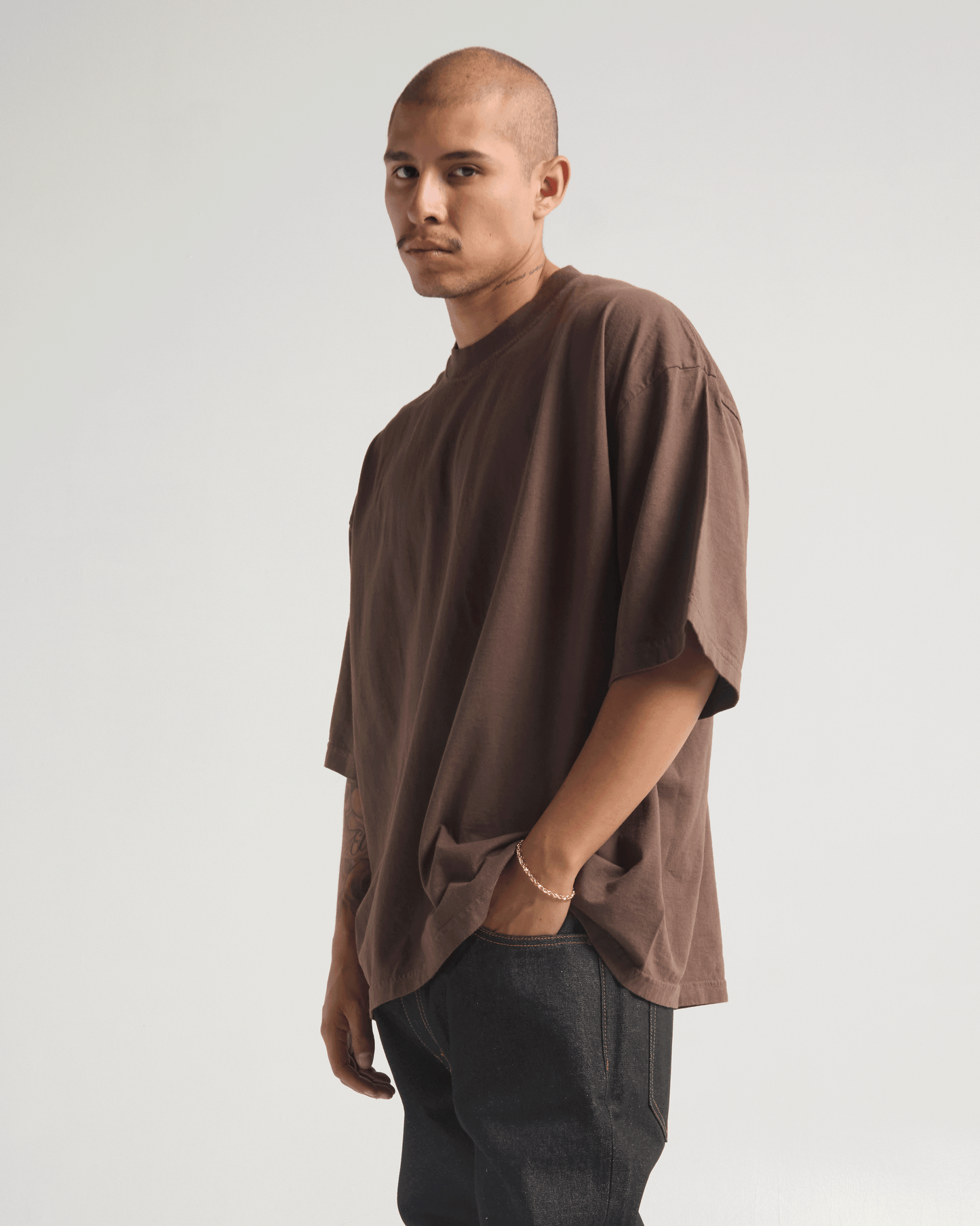 7.5oz Garment Dye Drop Shoulder T-Shirt