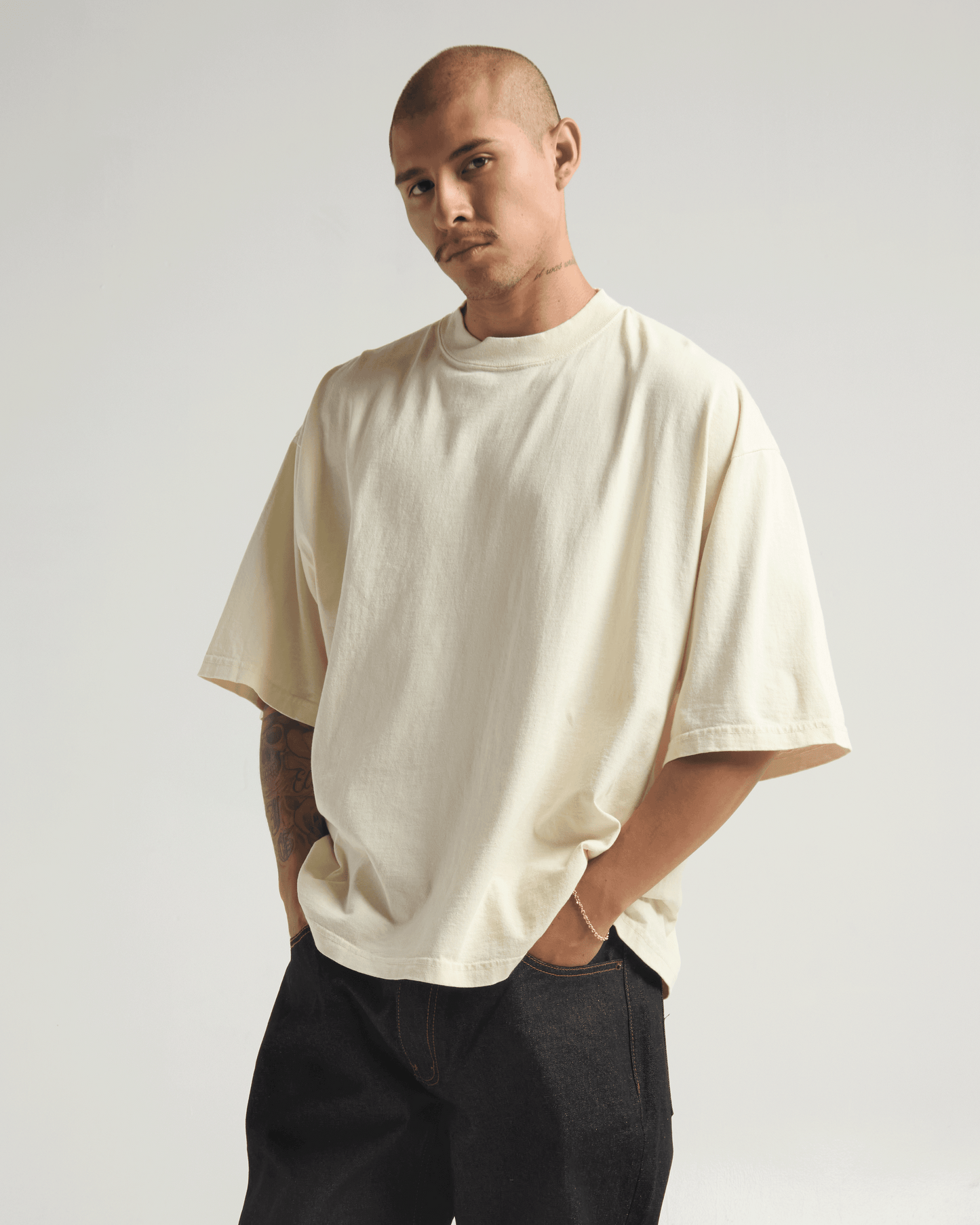 7.5oz Garment Dye Drop Shoulder T-Shirt
