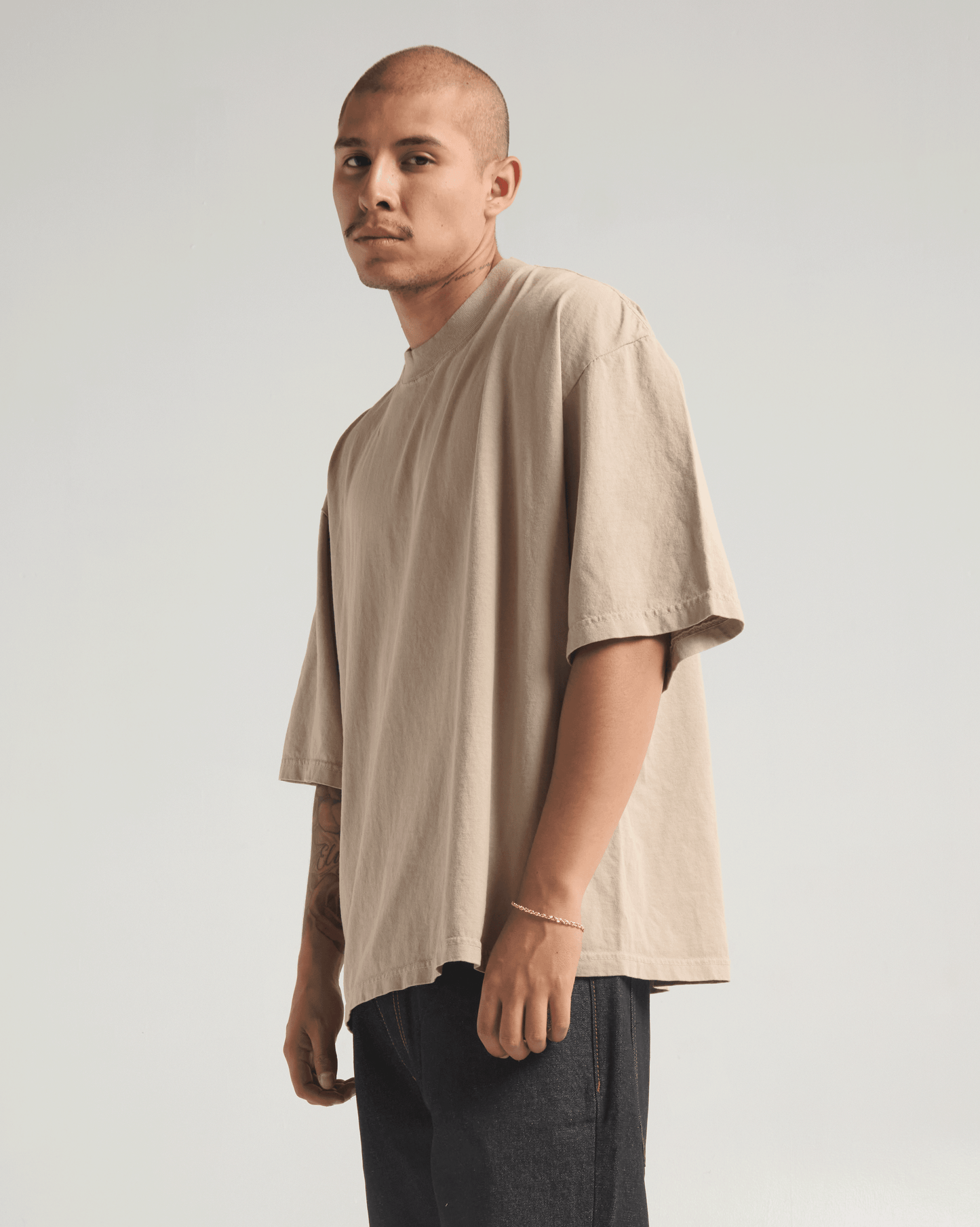 7.5oz Garment Dye Drop Shoulder T-Shirt