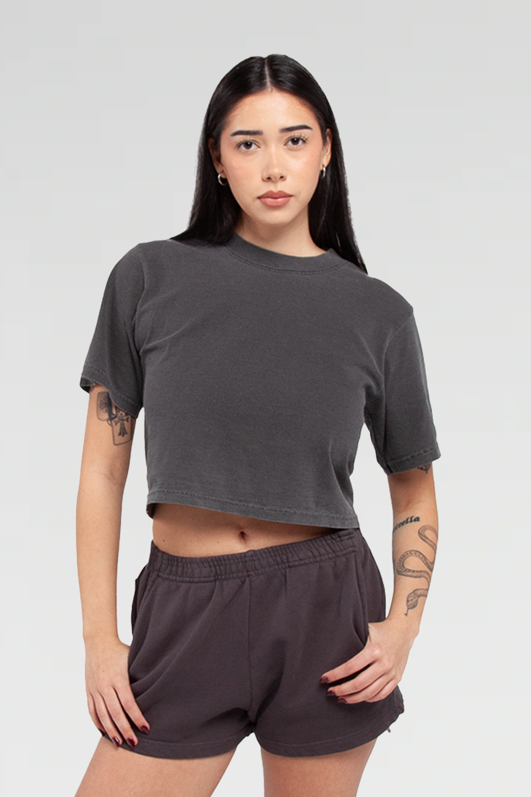 Shaka Wear Womens Garment Dye Crop Top