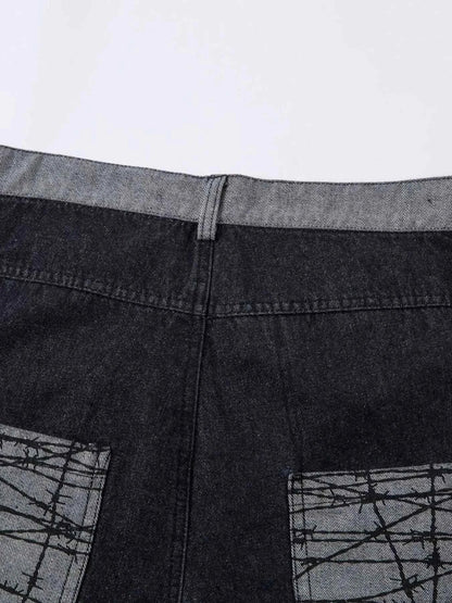 Barbed Panel Cargo Jeans