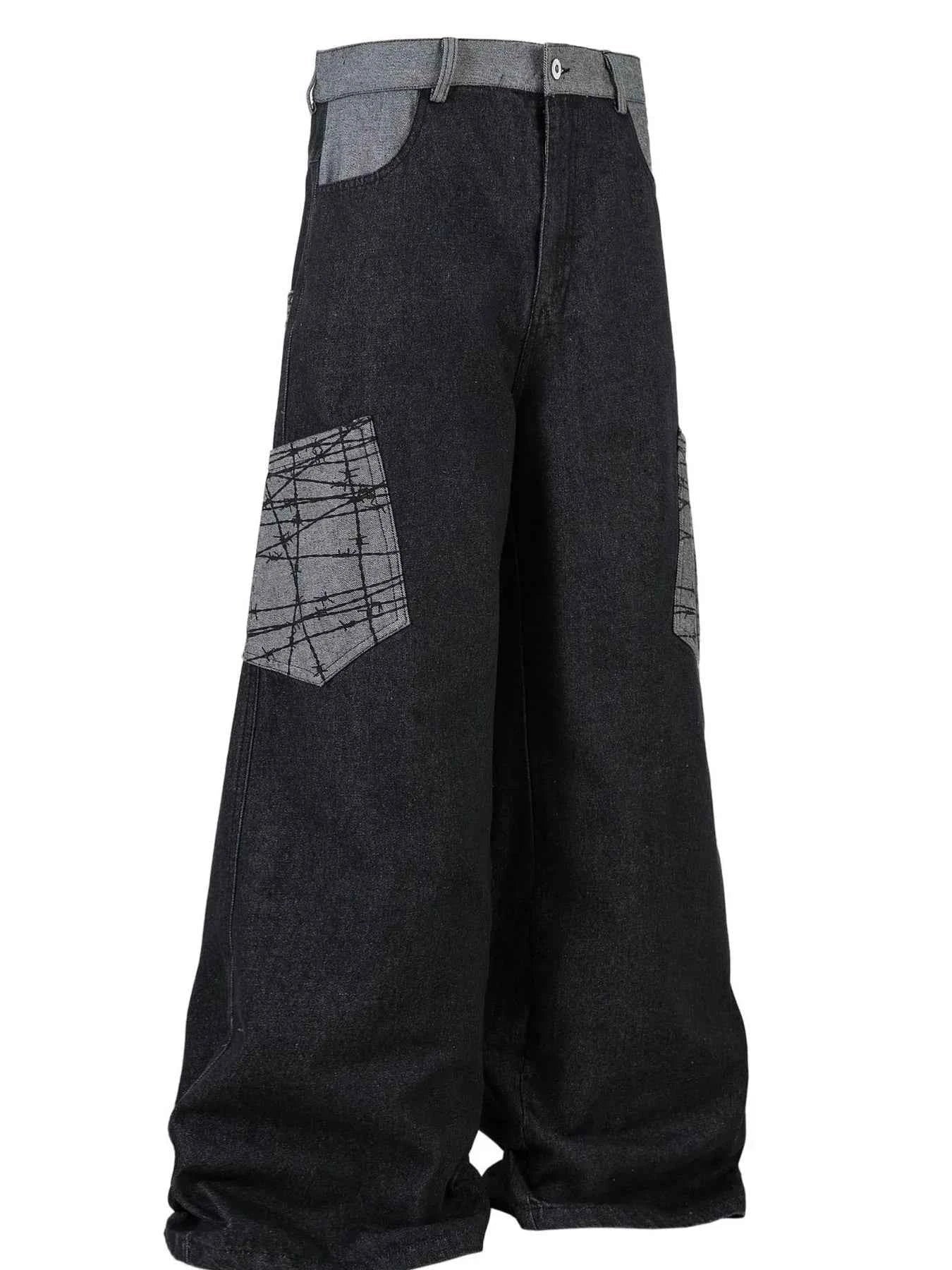 Barbed Panel Cargo Jeans