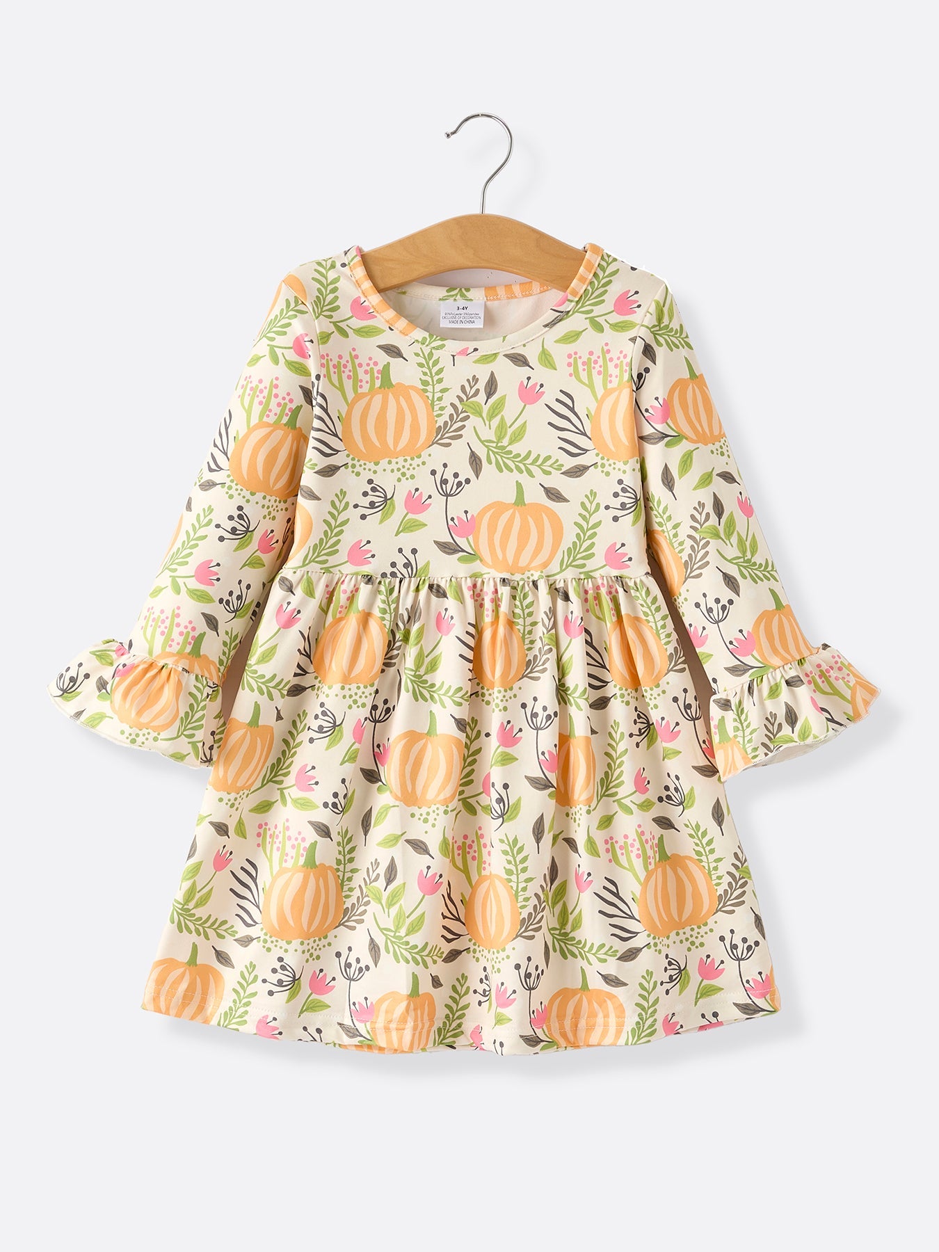 2 Piece Fall Halloween Thanksgiving Girls Dress Set