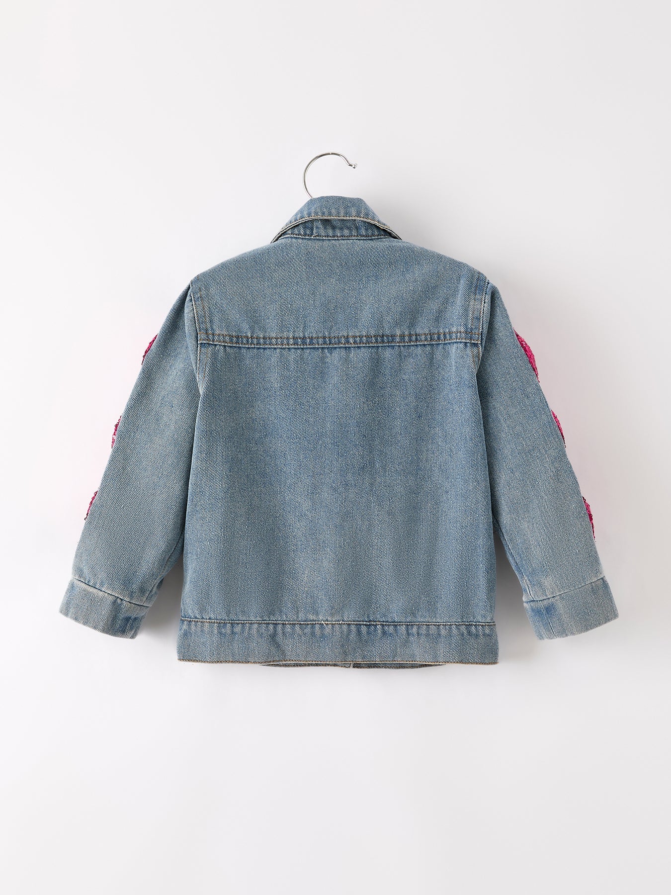 （Pre-order）Girls Autumn Denim Sequined Jacket Top