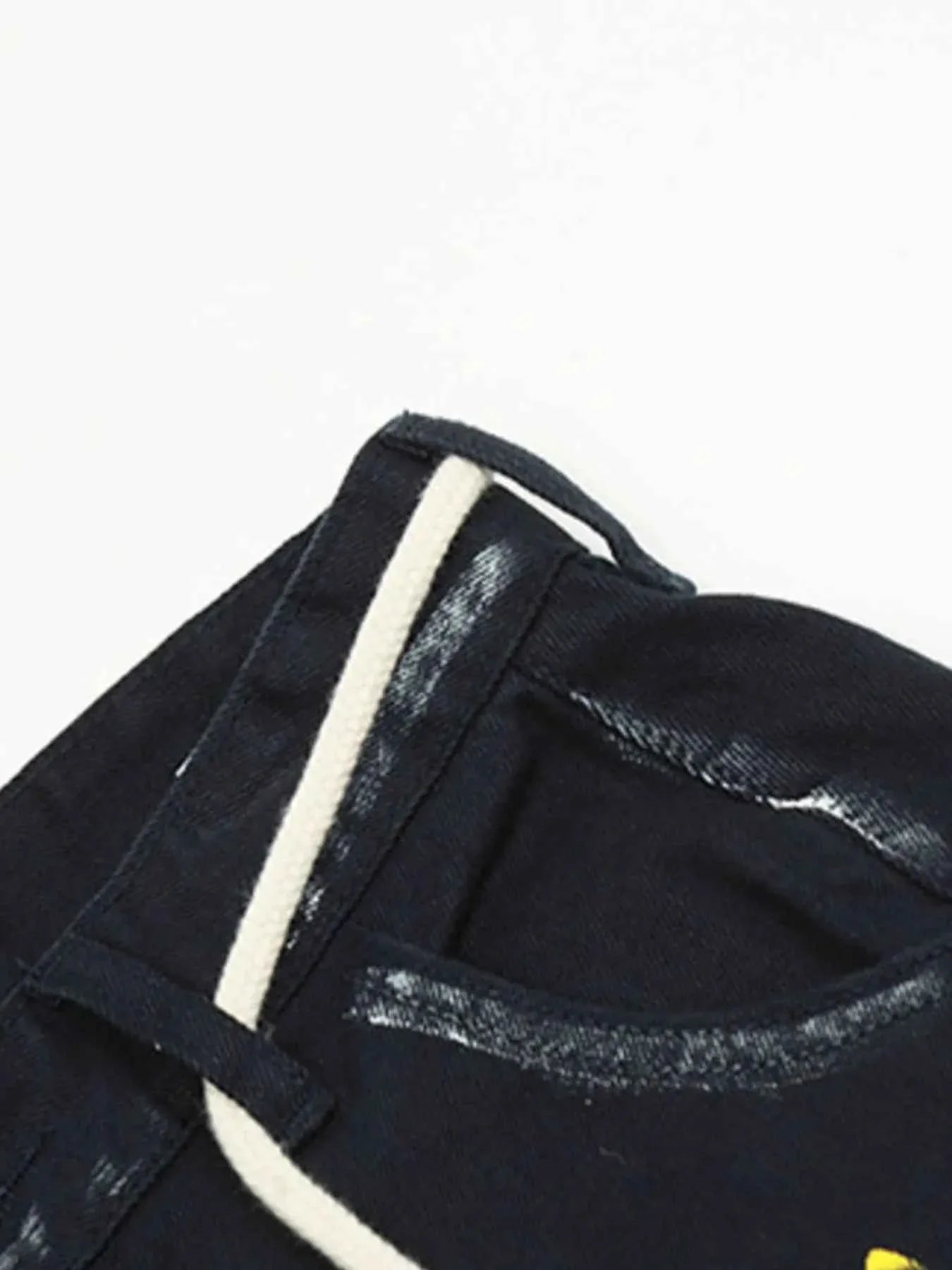 Artistic Paint Splatter Wide Leg Baggy Jeans