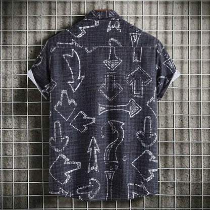 Arrow Print Button Down Shirt