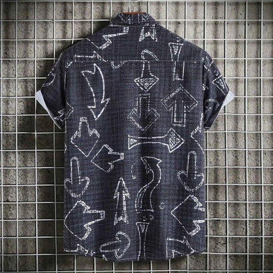 Arrow Print Button Down Shirt