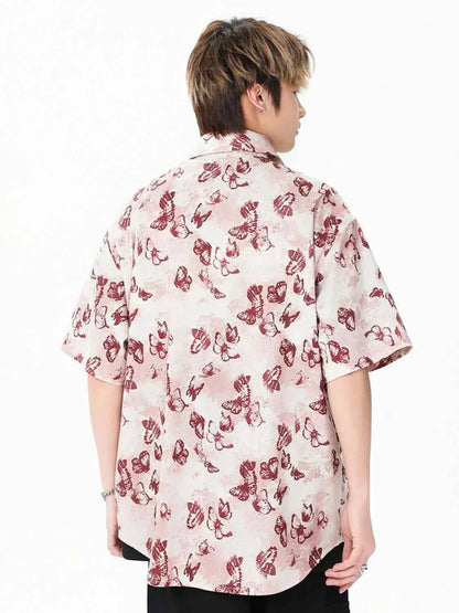 Abstract Butterfly Short Sleeve Shirt