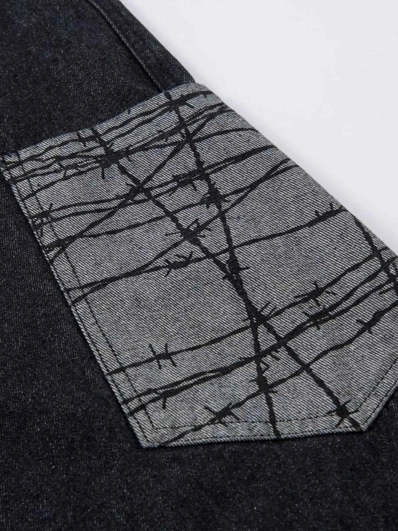 Barbed Panel Cargo Jeans