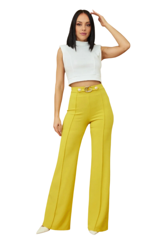 CG Buckle Pants with Button Detail