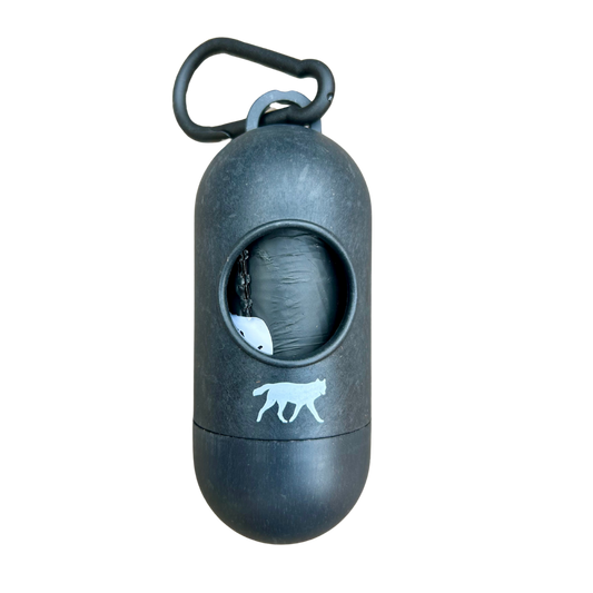 Bamboo Poop Bag Dispenser w/ 1 Compostable roll