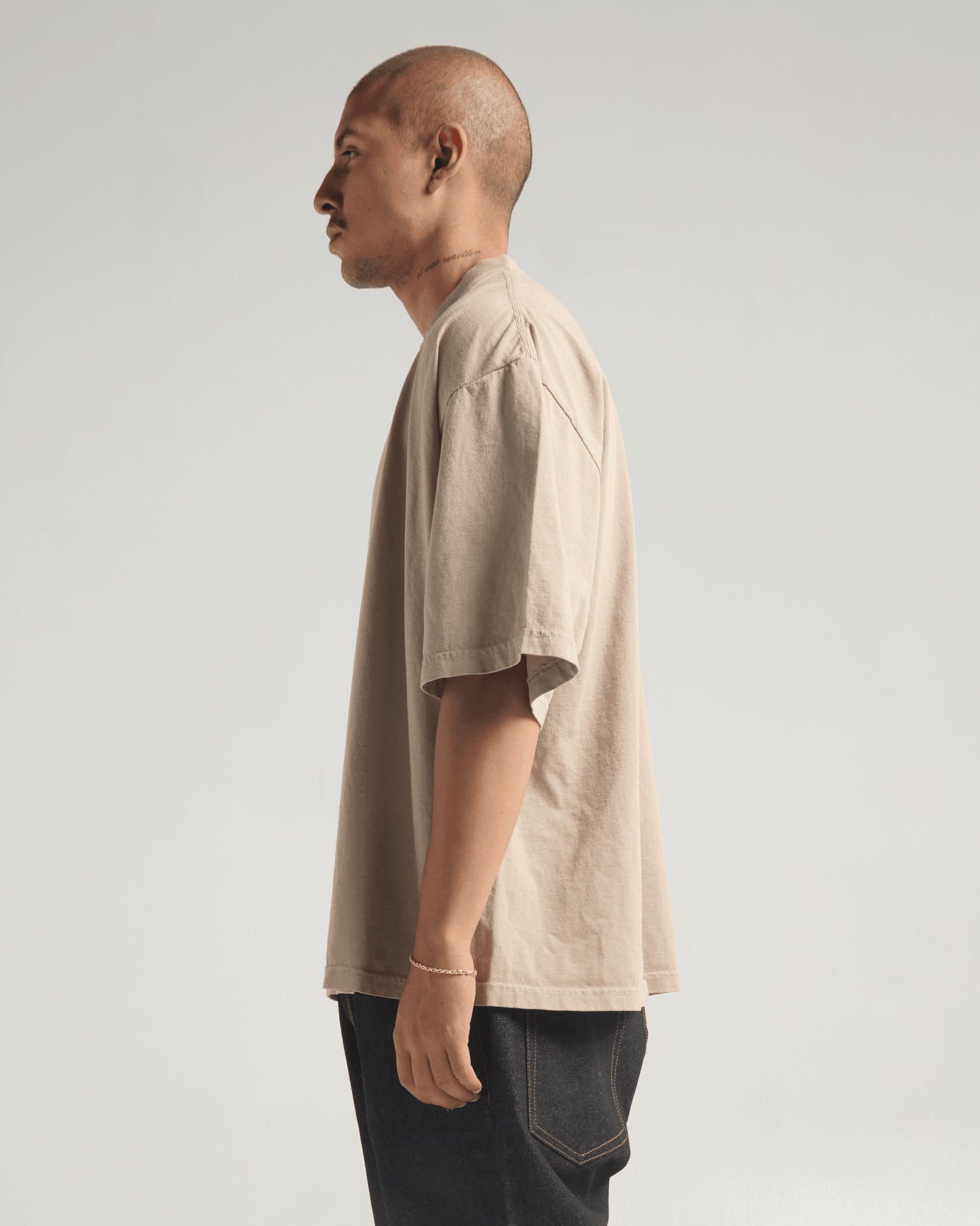 7.5oz Garment Dye Drop Shoulder T-Shirt