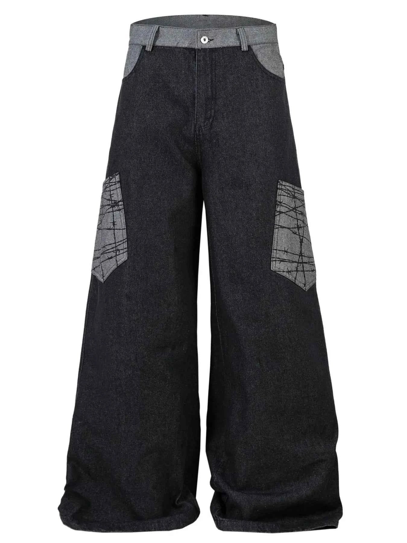 Barbed Panel Cargo Jeans