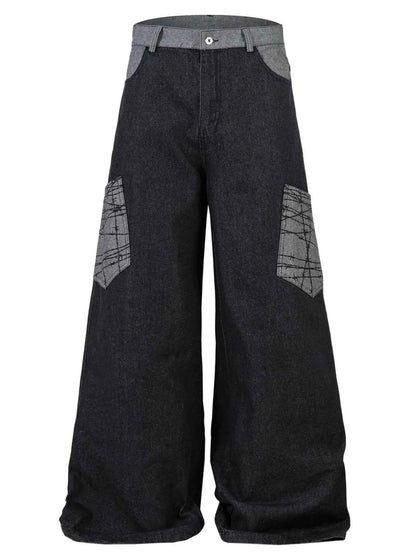 Barbed Panel Cargo Jeans