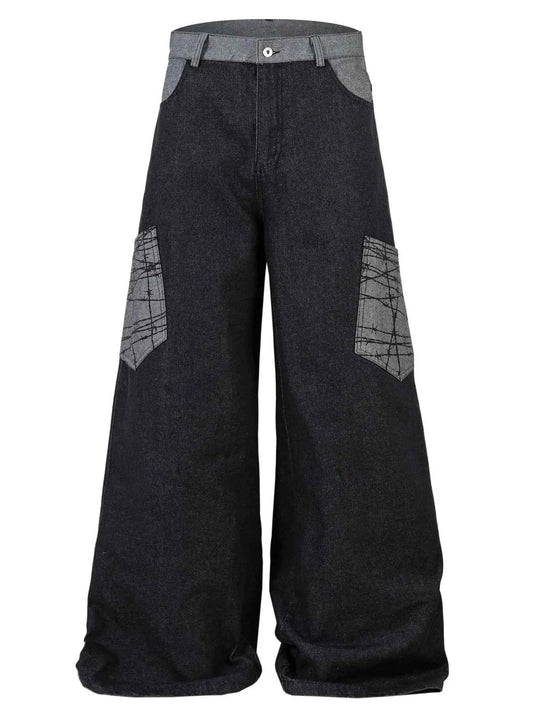 Barbed Panel Cargo Jeans