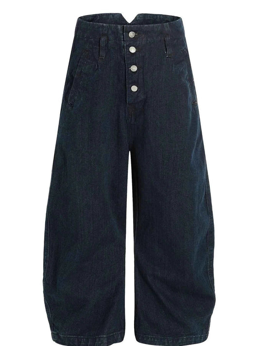 Button Fly Curved Jeans